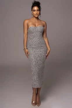 Lt. Grey Royal Tweed Midi Dress -Trendify Store PRODUCT JUL262023 AUGDROP12 160 scaled