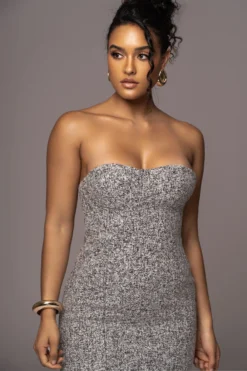 Lt. Grey Royal Tweed Midi Dress -Trendify Store PRODUCT JUL262023 AUGDROP12 164 scaled