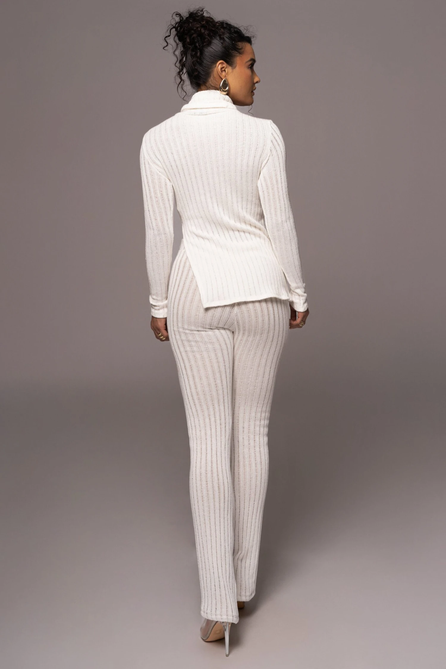 White One Call Away Ribbed Turtleneck Top 8 White One Call Away Ribbed Turtleneck Top - Image 8