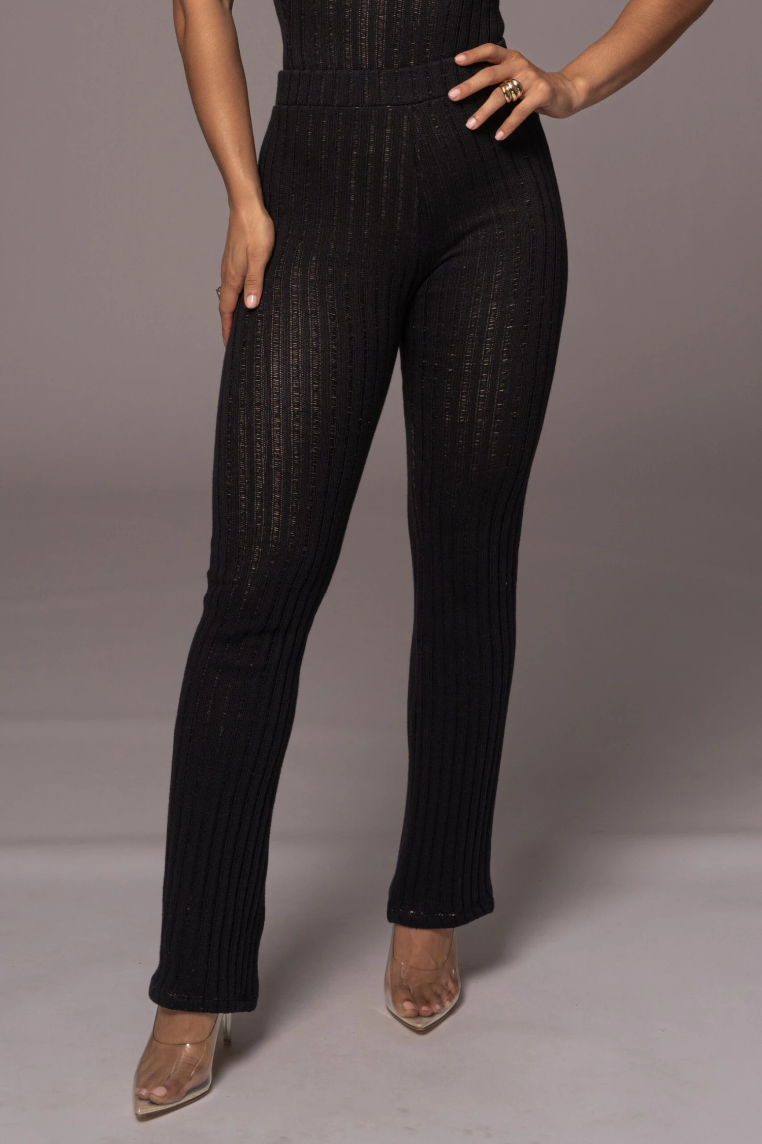 Black Better Together Ribbed Pants 4 Black Better Together Ribbed Pants - Image 4
