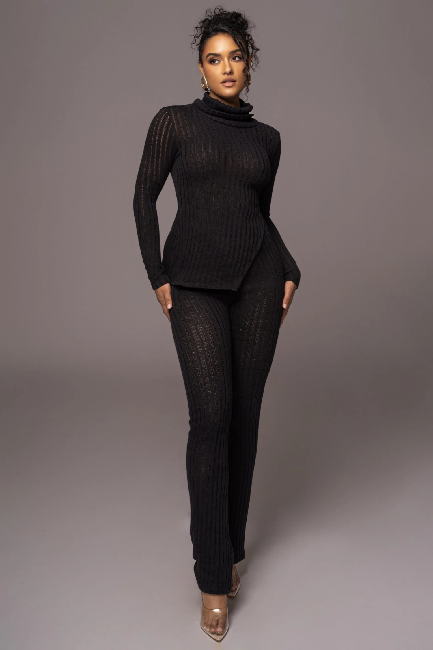 Black One Call Away Ribbed Turtleneck Top 6 Black One Call Away Ribbed Turtleneck Top - Image 6