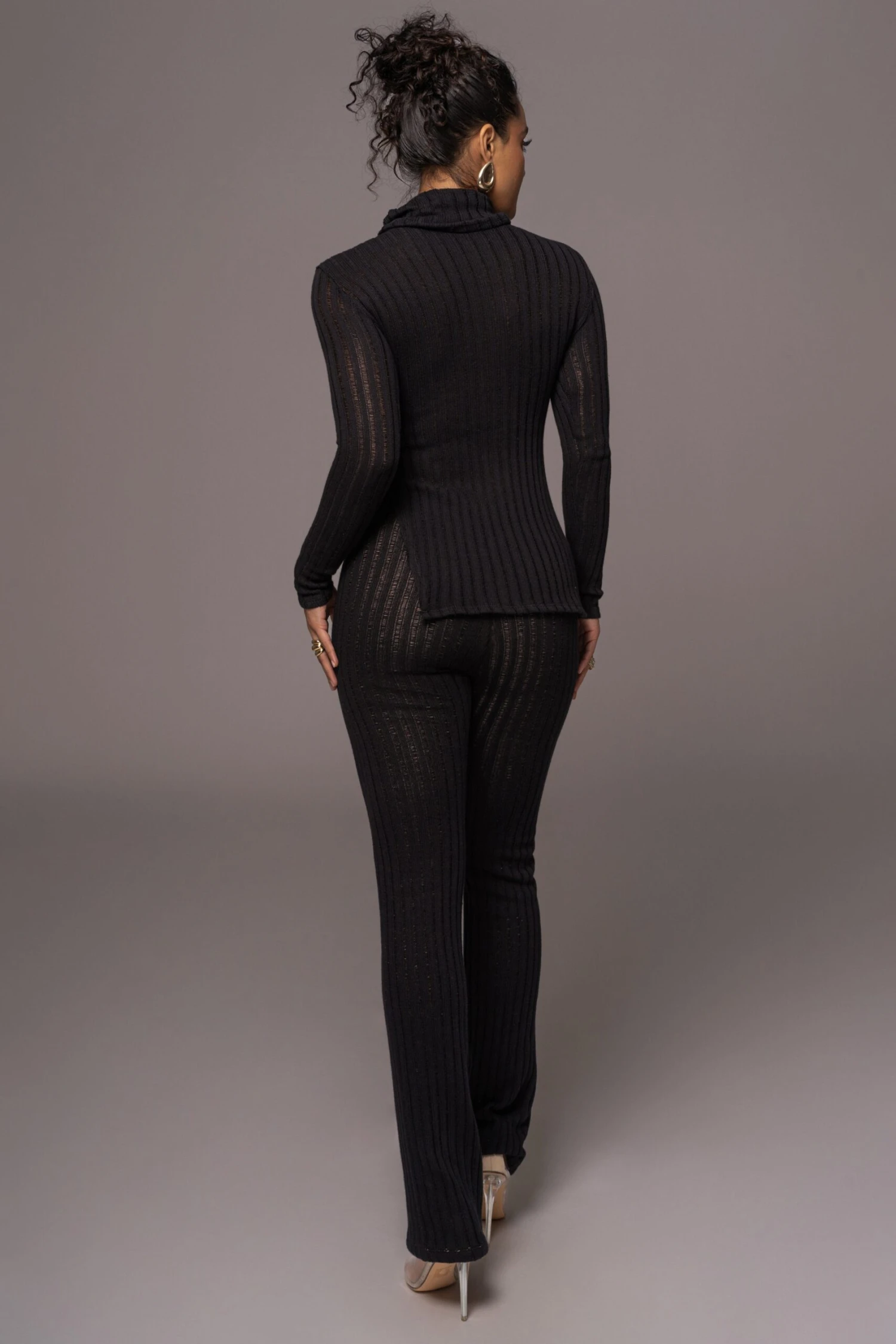 Black One Call Away Ribbed Turtleneck Top 8 Black One Call Away Ribbed Turtleneck Top - Image 8