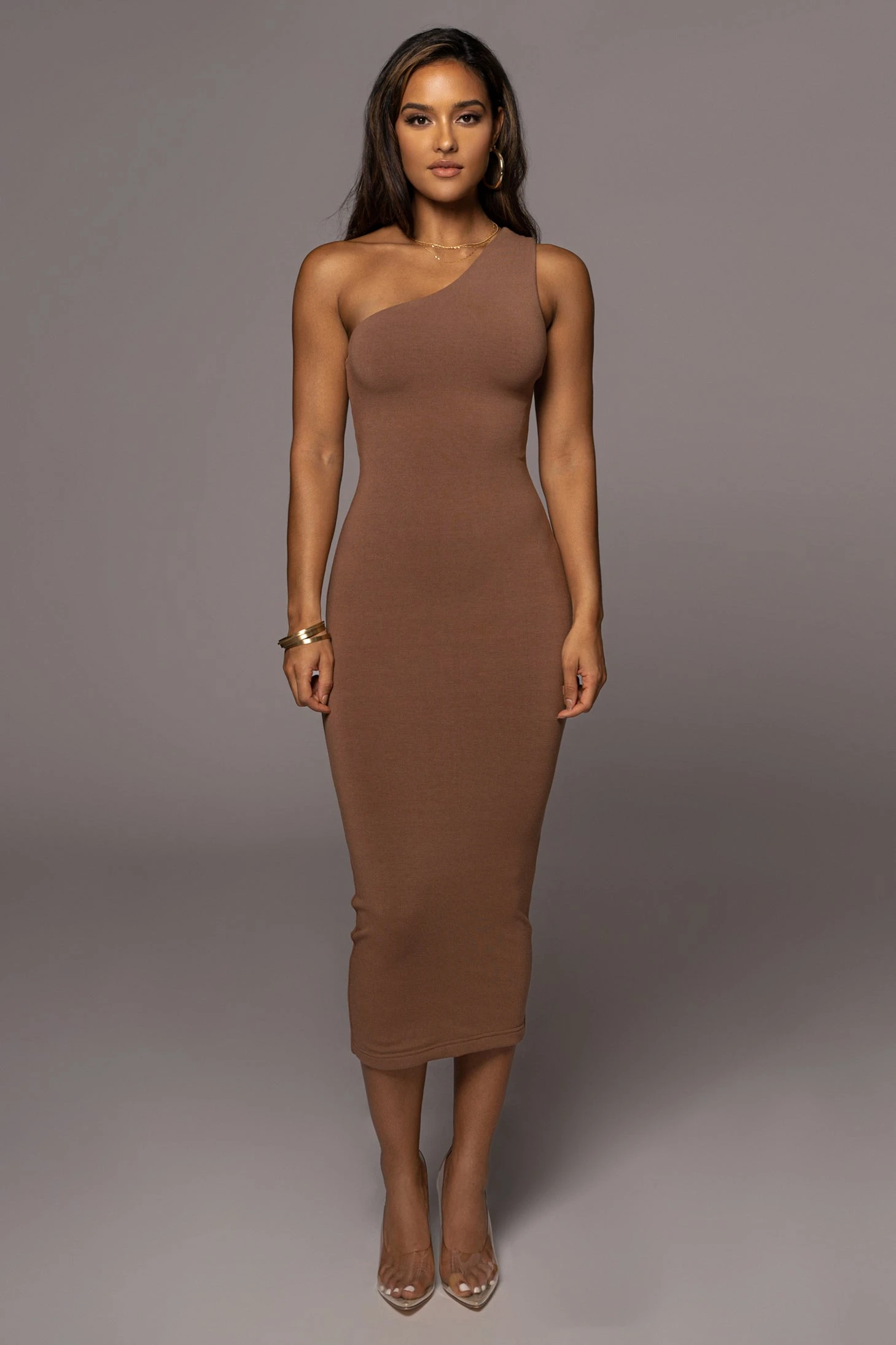 Pecan Meara One Shoulder Dress 3 Pecan Meara One Shoulder Dress - Image 3