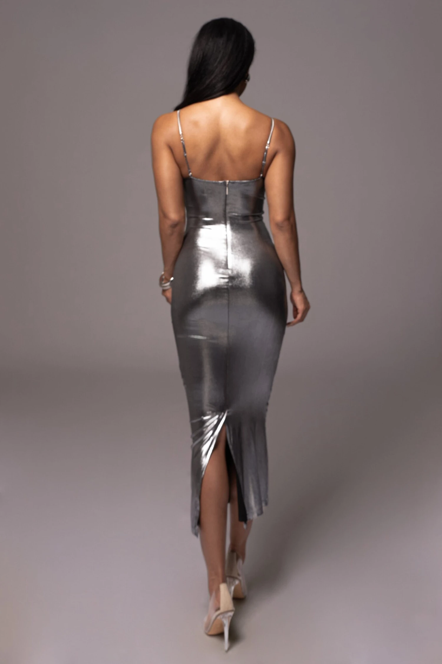Silver Visions Of You Midi Dress 9 Silver Visions Of You Midi Dress - Image 9