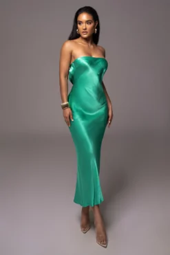 Green Irina Satin Strapless Maxi Dress 13 Green Irina Satin Strapless Maxi Dress -Trendify Store PRODUCT JUL52023 51 scaled