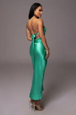 Green Irina Satin Strapless Maxi Dress 17 Green Irina Satin Strapless Maxi Dress -Trendify Store PRODUCT JUL52023 52 scaled