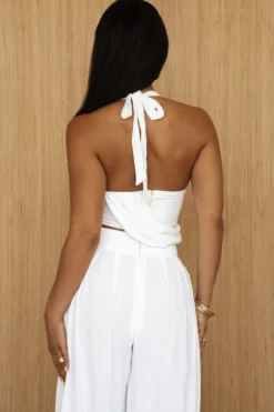 White TAKE A SEAT HALTER TOP -Trendify Store PRODUCT JUL52023 CROCHET2 247 scaled