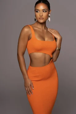 Orange Time After Time Dress -Trendify Store PRODUCT JUL72022 SUMMER4 12