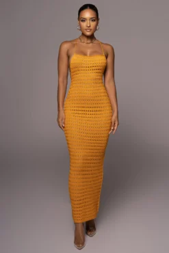 Apricot Palmas Crochet Maxi Dress -Trendify Store PRODUCT JUL72022 SUMMER4 50