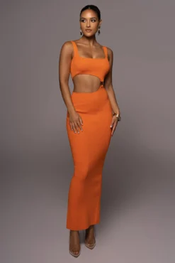 Orange Time After Time Dress -Trendify Store PRODUCT JUL72022 SUMMER4 7