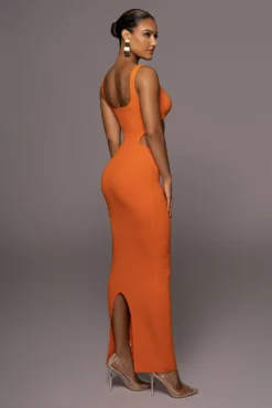 Orange Time After Time Dress -Trendify Store PRODUCT JUL72022 SUMMER4 9