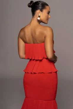 Red Casa Blanca Ruffle Dress -Trendify Store PRODUCT JUN22022 SUMMER3 120