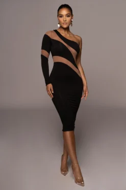 Black Eyes For You Midi Dress