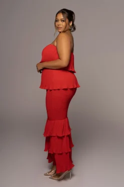 Red Casa Blanca Ruffle Dress -Trendify Store PRODUCT JUN82022 EXTENDED 60