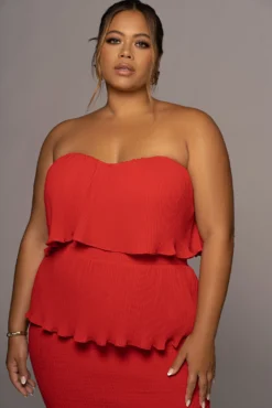 Red Casa Blanca Ruffle Dress -Trendify Store PRODUCT JUN82022 EXTENDED 62