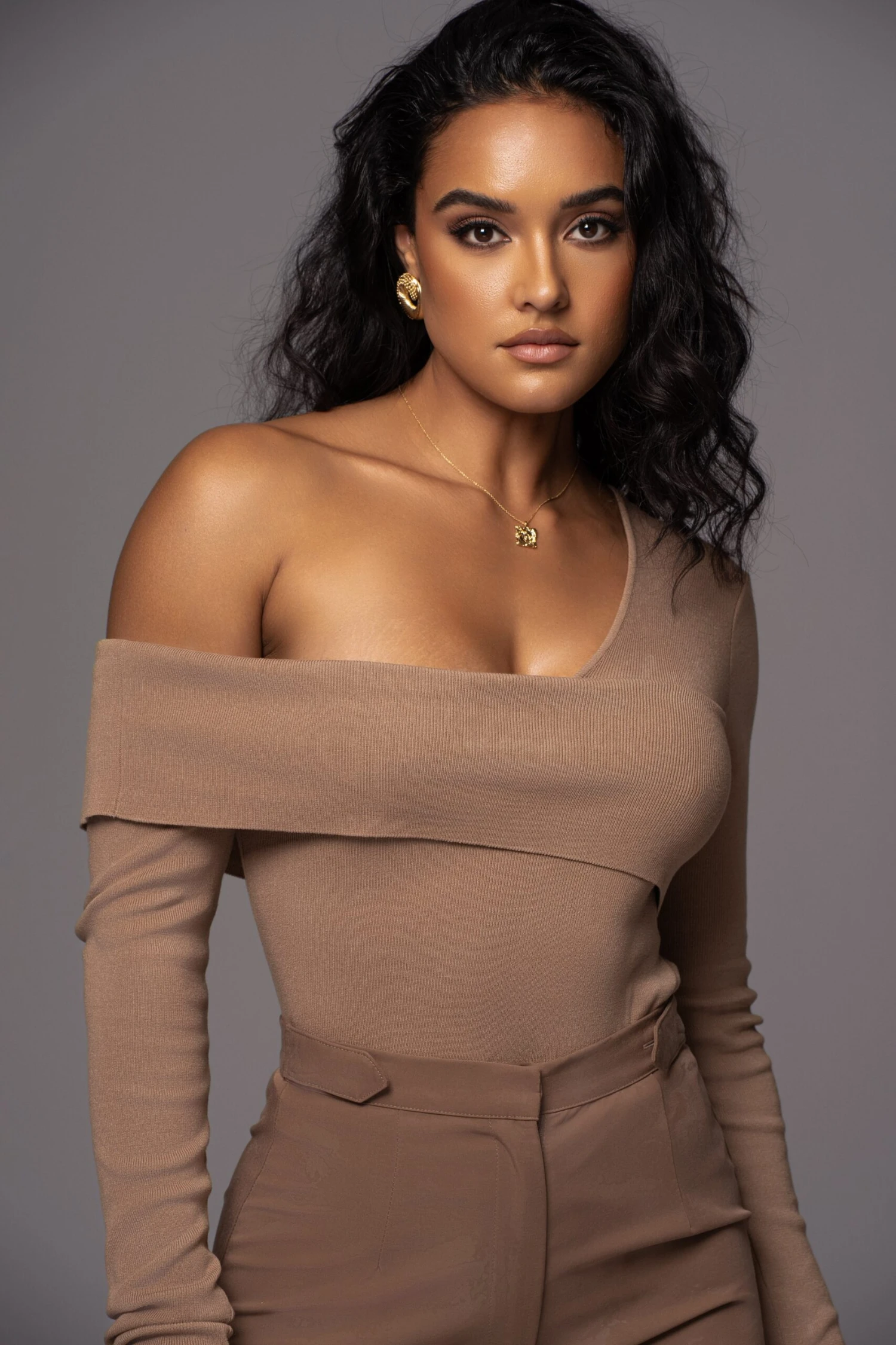 Beige Eve Off The Shoulder Top 1 Beige Eve Off The Shoulder Top