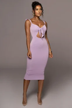 Lilac Unica Front Tie Dress