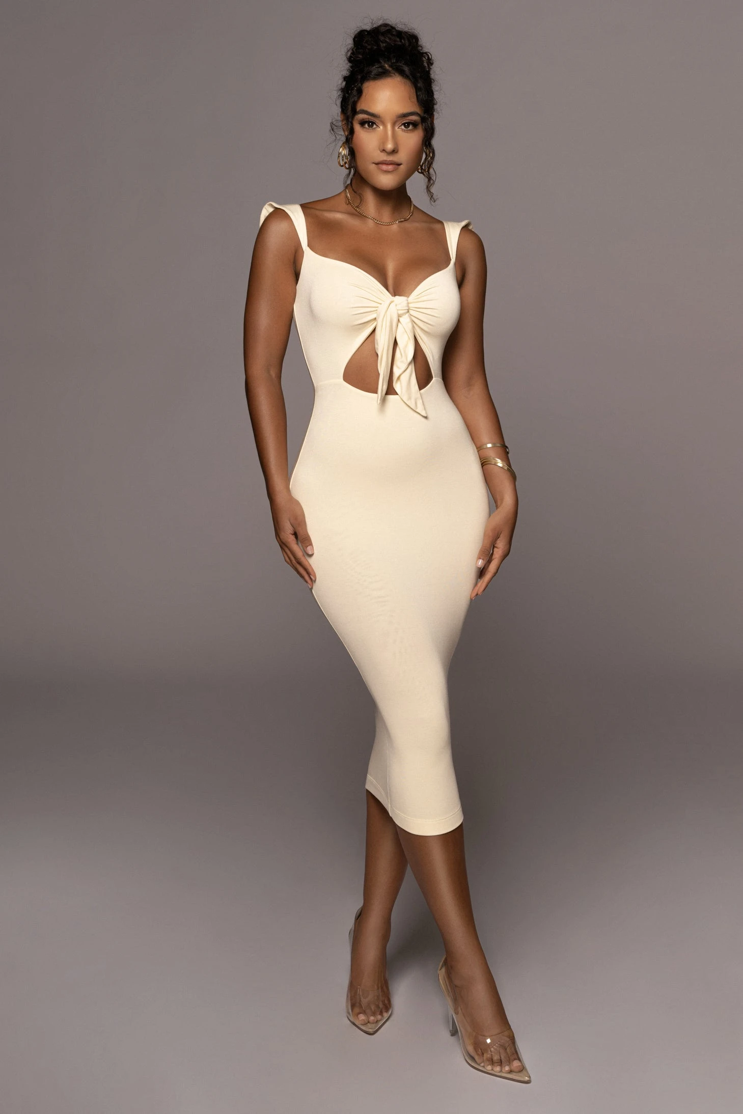 Buttercream Unica Front Tie Dress 1 Buttercream Unica Front Tie Dress