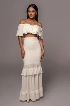 White Sienna Ruffled Skirt Set -Trendify Store PRODUCT JUNE32021 73