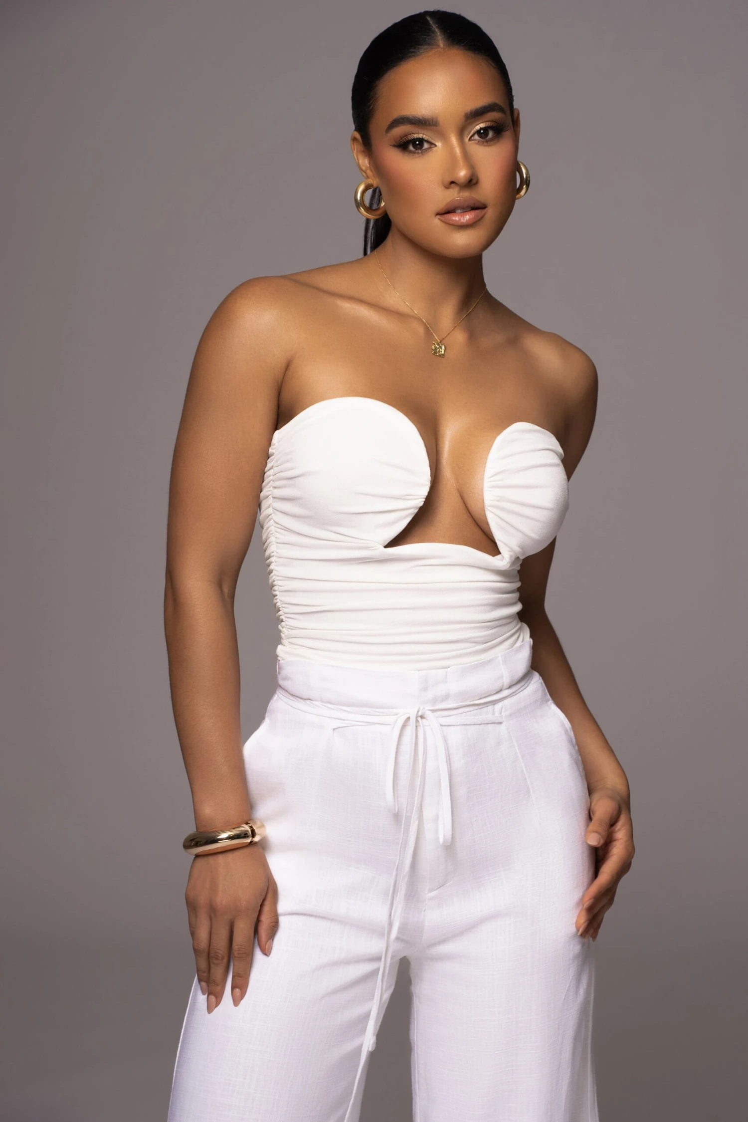 White Norma Cutout Corset 1 White Norma Cutout Corset