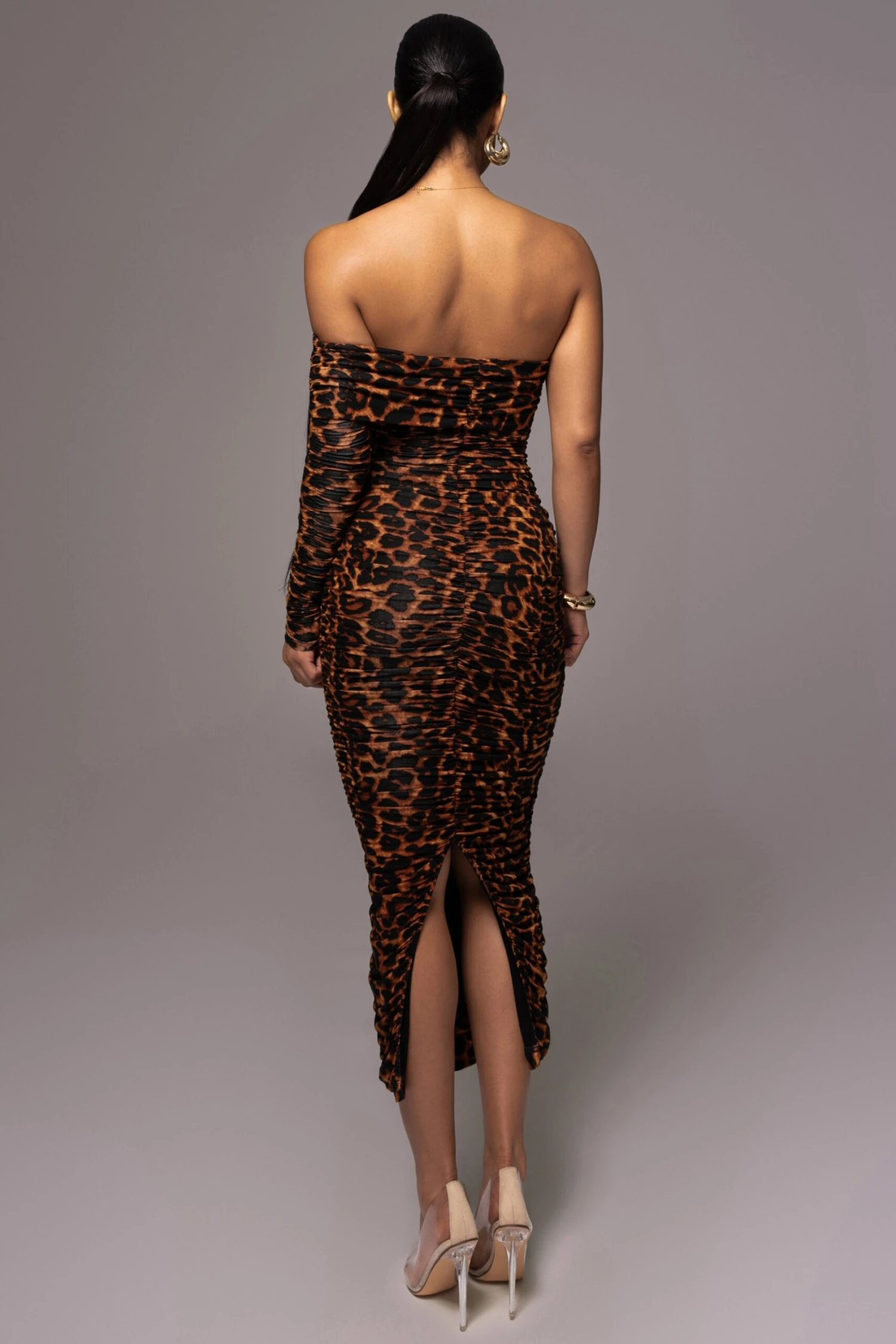 Leopard Into The Wild Shoulder Dress 5 Leopard Into The Wild Shoulder Dress - Image 5