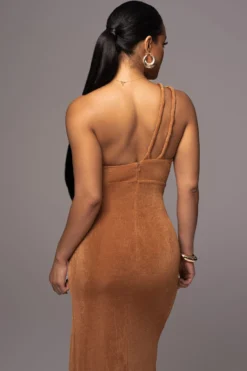 Brown Scarlet One Shoulder Maxi Dress -Trendify Store PRODUCT JUNE72023 NEWARRIVALS 78 scaled