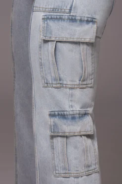 Light Wash Denim Undercover Cargo Jeans -Trendify Store PRODUCT JUNE82023 NEWARRIVALS 106 scaled