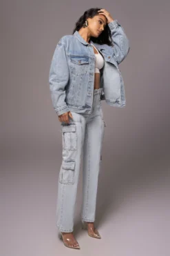 Light Wash Denim Undercover Cargo Jeans -Trendify Store PRODUCT JUNE82023 NEWARRIVALS 109 scaled