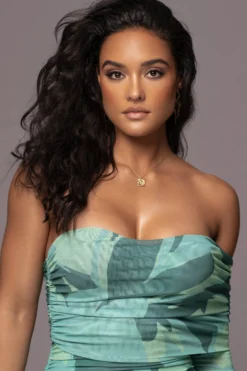 Green Capri Ruched Dress -Trendify Store PRODUCT JUNE82023 NEWARRIVALS 15 scaled