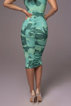 Green Costa Rica Floral Midi Skirt -Trendify Store PRODUCT JUNE82023 NEWARRIVALS 22 scaled