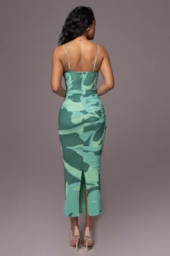 Green Naylene Ruched Dress -Trendify Store PRODUCT JUNE82023 NEWARRIVALS 6 scaled
