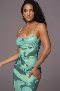 Green Naylene Ruched Dress -Trendify Store PRODUCT JUNE82023 NEWARRIVALS 7 scaled