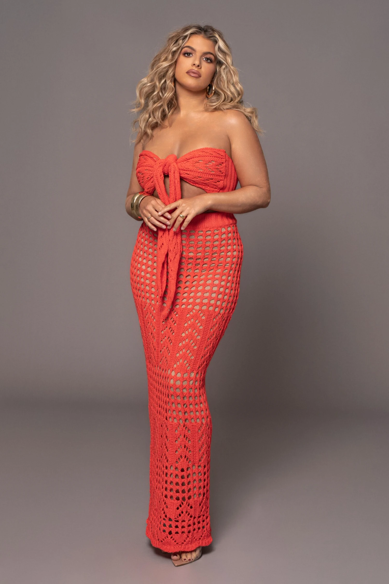 Coral Caribbean Skies Skirt Set 9 Coral Caribbean Skies Skirt Set - Image 9