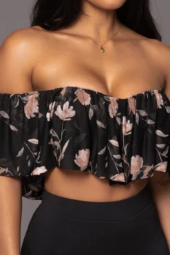 Black Floral Garden Party Crop Top -Trendify Store PRODUCT MAR162023 44 scaled