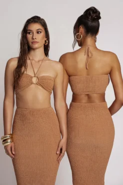 Camel Lana Smocked Skirt Set -Trendify Store PRODUCT MAR202023 21 scaled