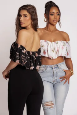 Black Floral Garden Party Crop Top -Trendify Store PRODUCT MAR202023 25 scaled