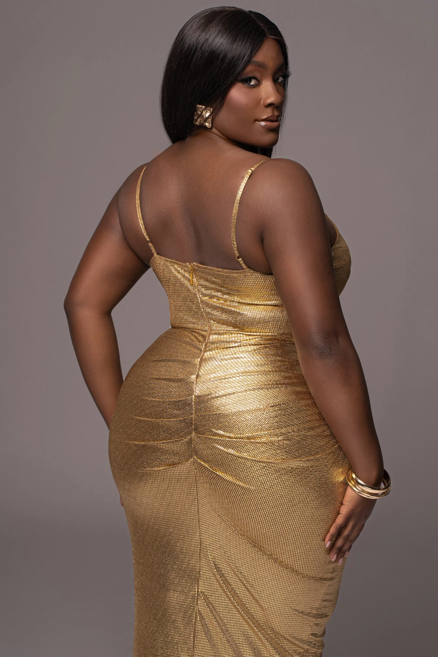 Gold Rubi Cowl Neck Cocktail Dress 16 Gold Rubi Cowl Neck Cocktail Dress - Image 16