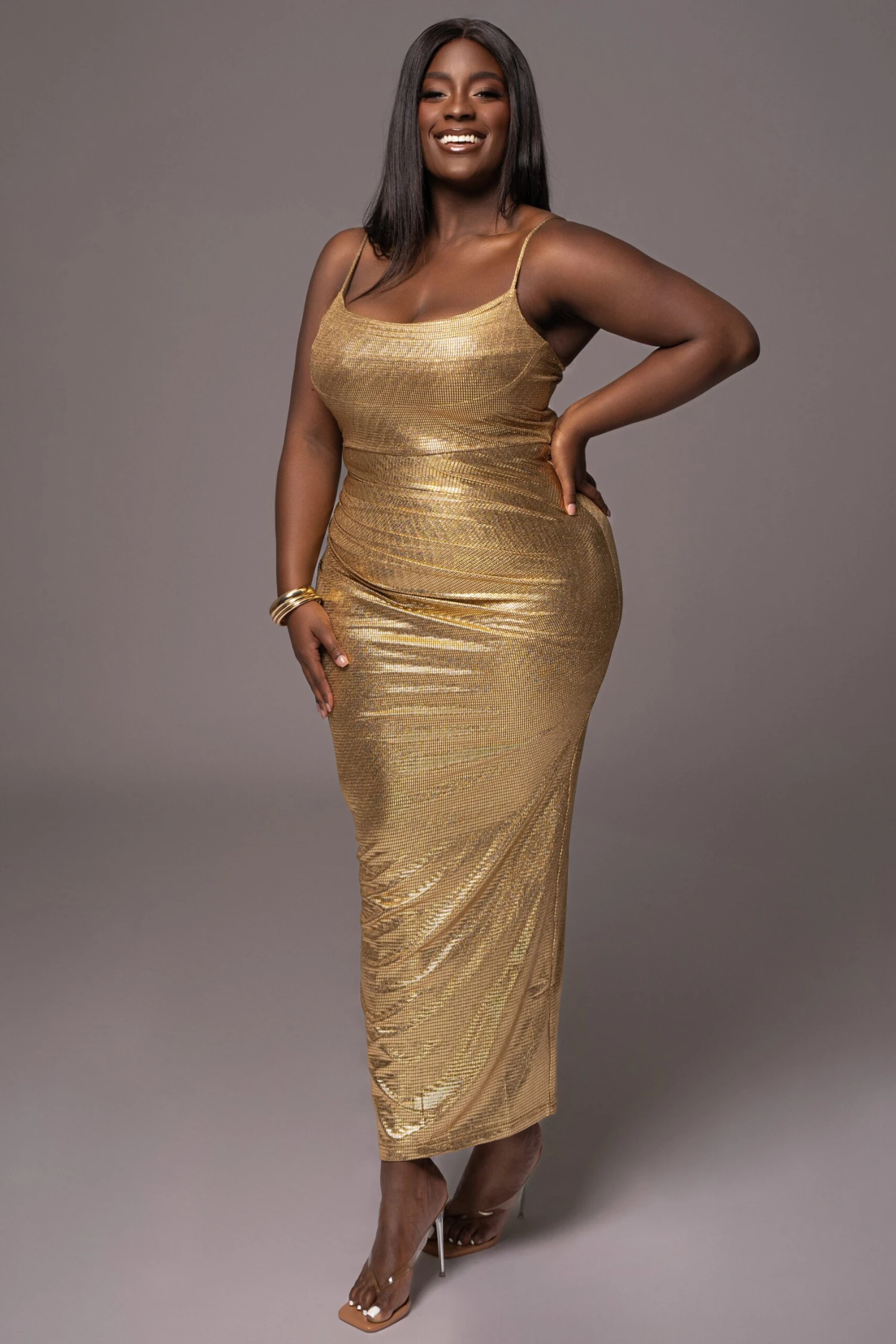 Gold Rubi Cowl Neck Cocktail Dress 3 Gold Rubi Cowl Neck Cocktail Dress - Image 3