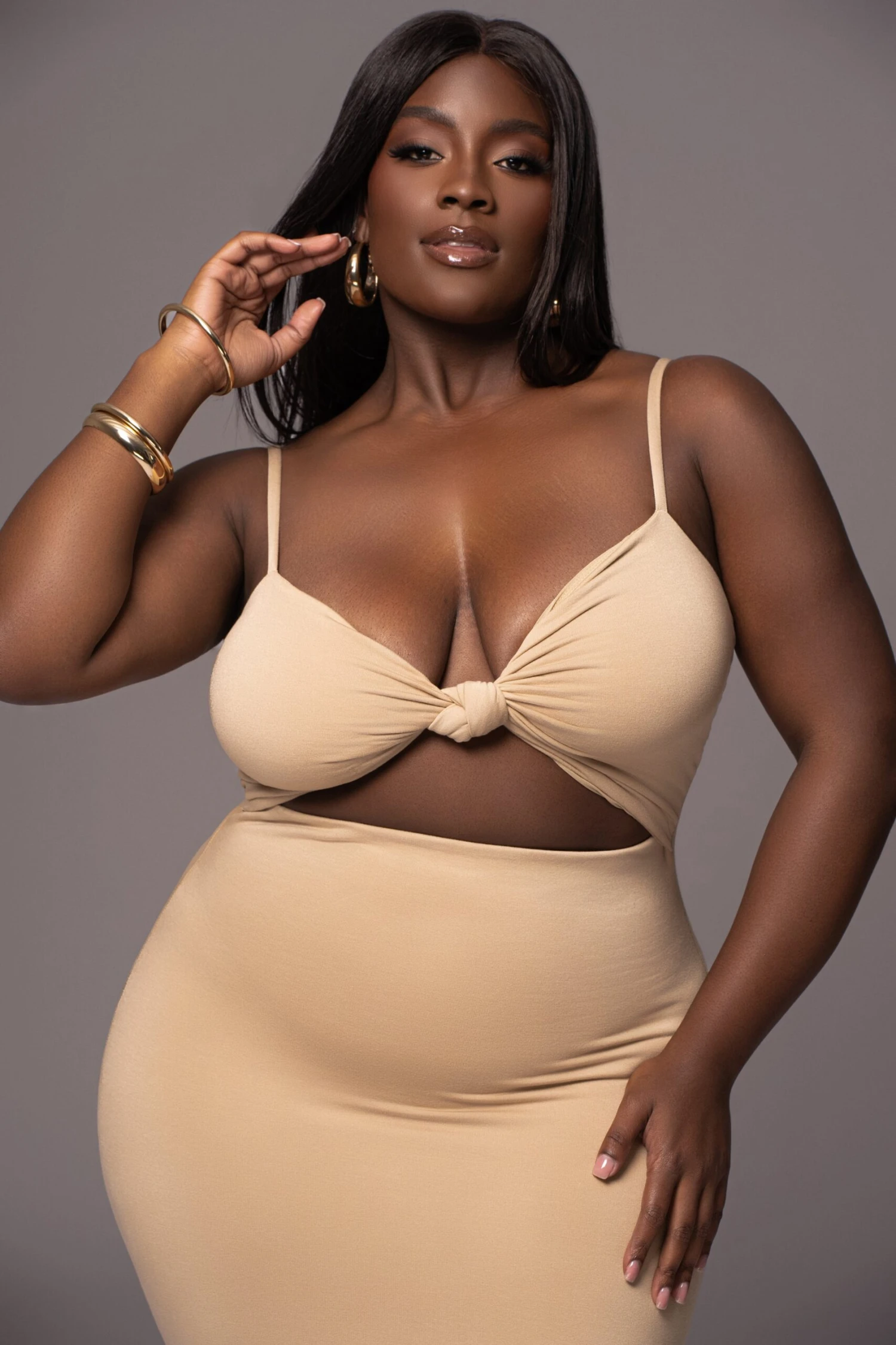 Beige Midnight Memories Midi Dress 7 Beige Midnight Memories Midi Dress - Image 7