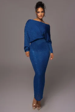 Blue Night Sky Sequin Skirt Set