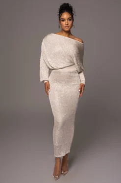 Beige Night Sky Sequin Skirt Set -Trendify Store PRODUCT MAY172023 119 scaled