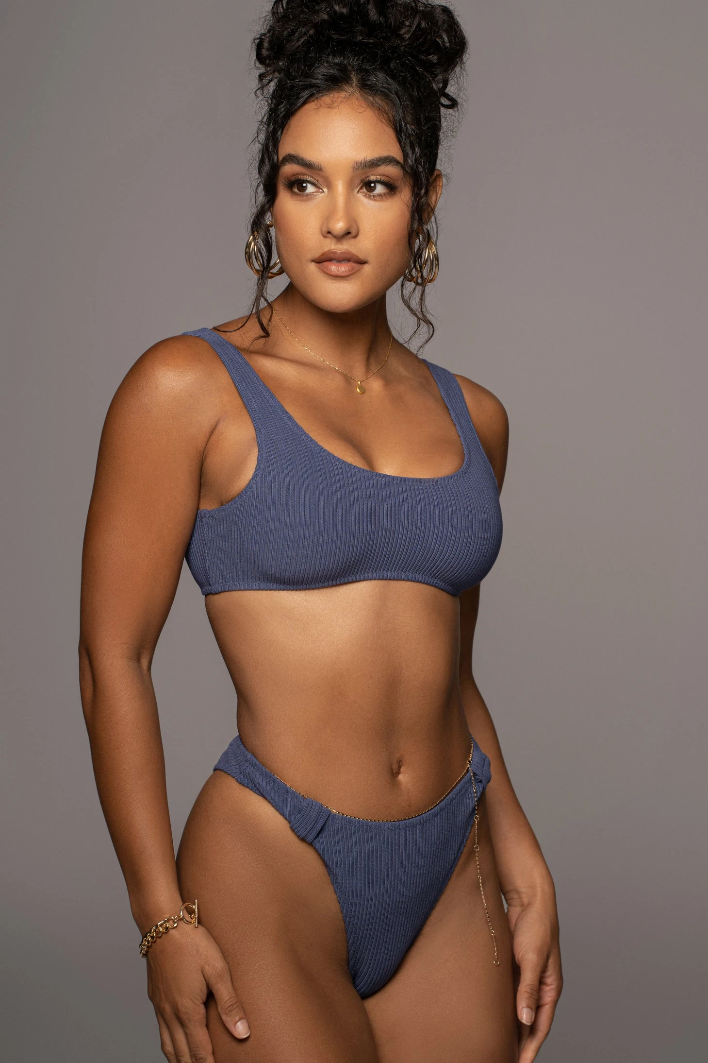 Indigo Blesse Ribbed Bikini Set 2 Indigo Blesse Ribbed Bikini Set - Image 2