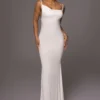 White Adventure Awaits Linen Maxi Dress