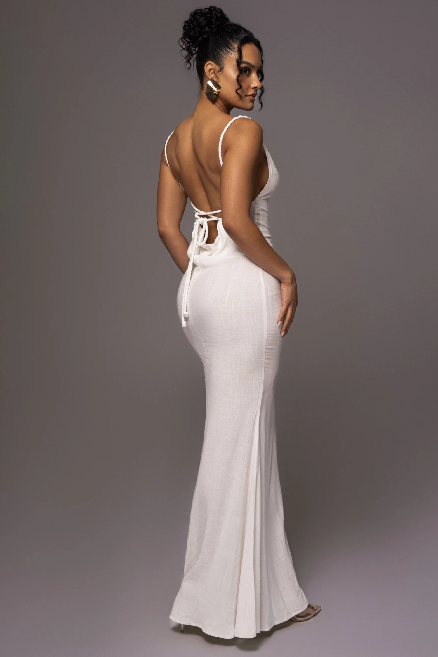 White Adventure Awaits Linen Maxi Dress 2 White Adventure Awaits Linen Maxi Dress - Image 2