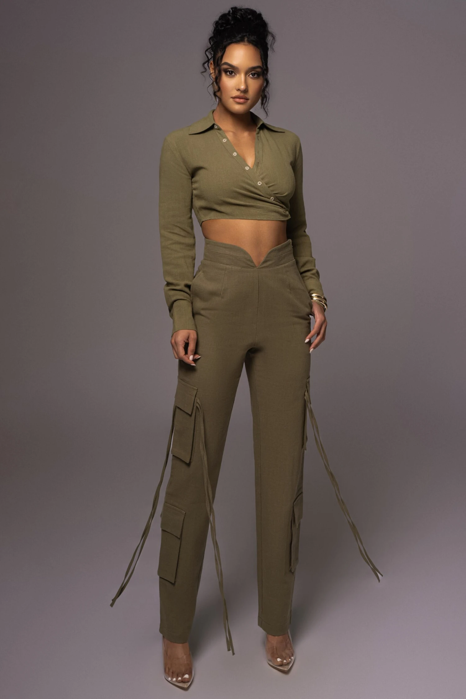 Olive Better Half Linen Utility Pants 1 Olive Better Half Linen Utility Pants