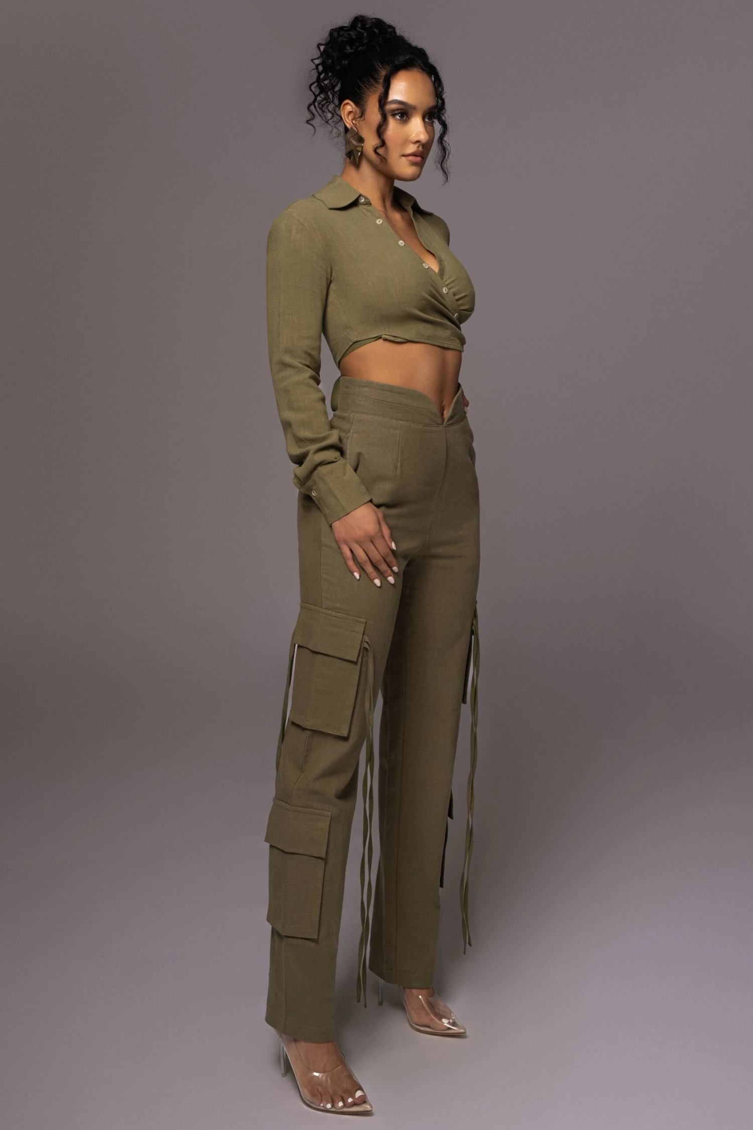Olive Better Half Linen Utility Pants 6 Olive Better Half Linen Utility Pants - Image 6