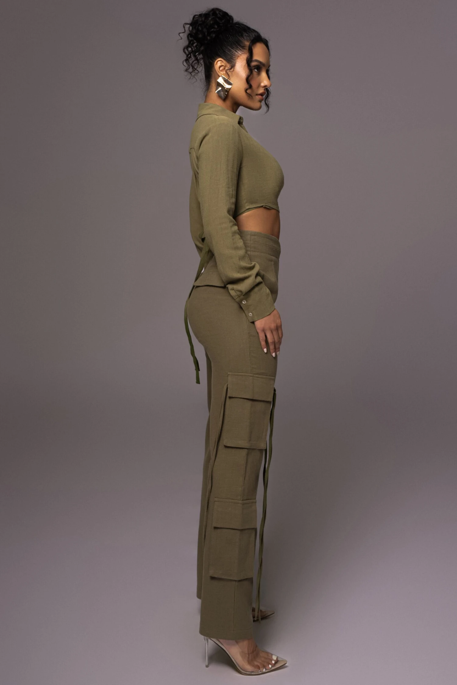 Olive Better Half Linen Utility Pants 8 Olive Better Half Linen Utility Pants - Image 8