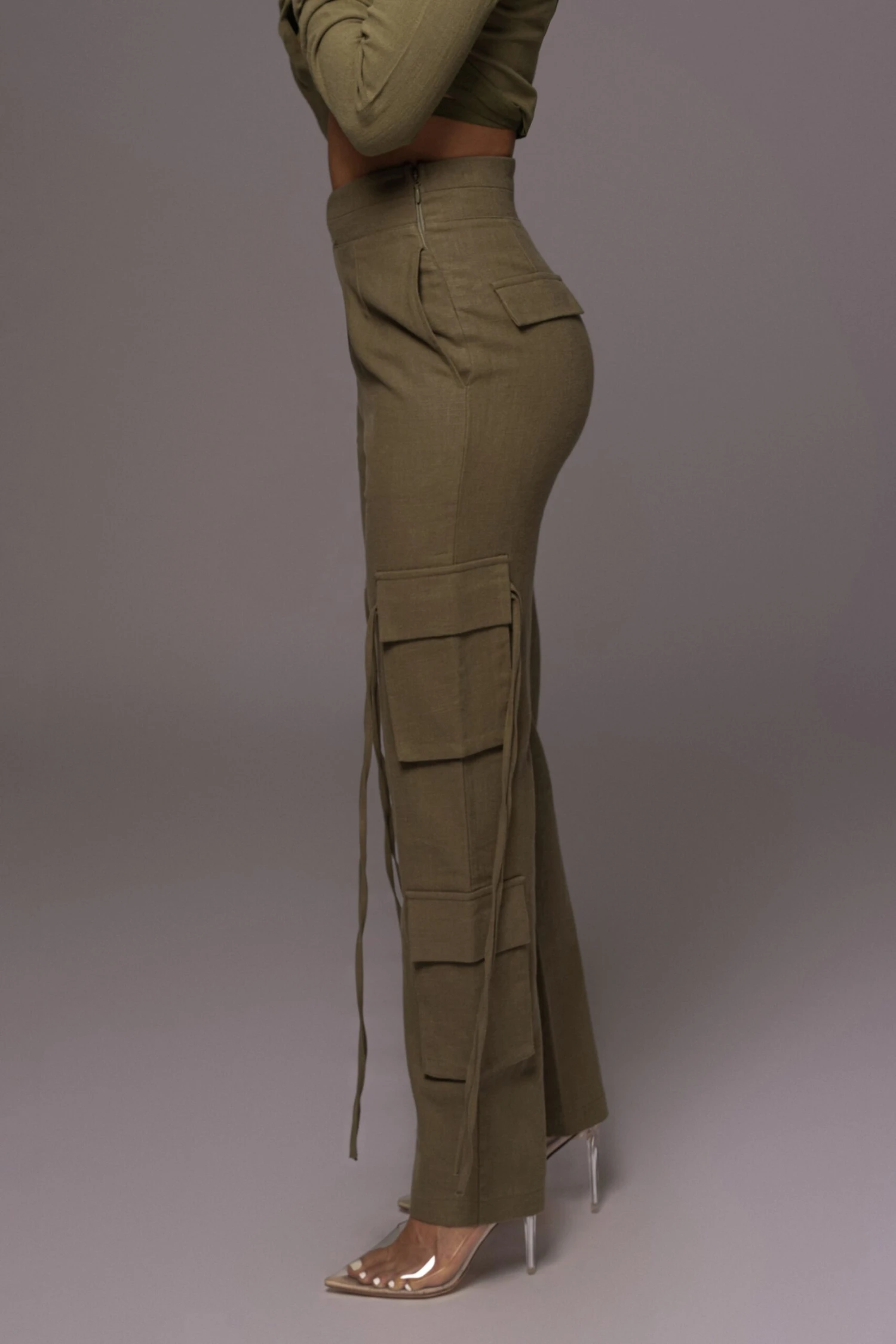 Olive Better Half Linen Utility Pants 9 Olive Better Half Linen Utility Pants - Image 9