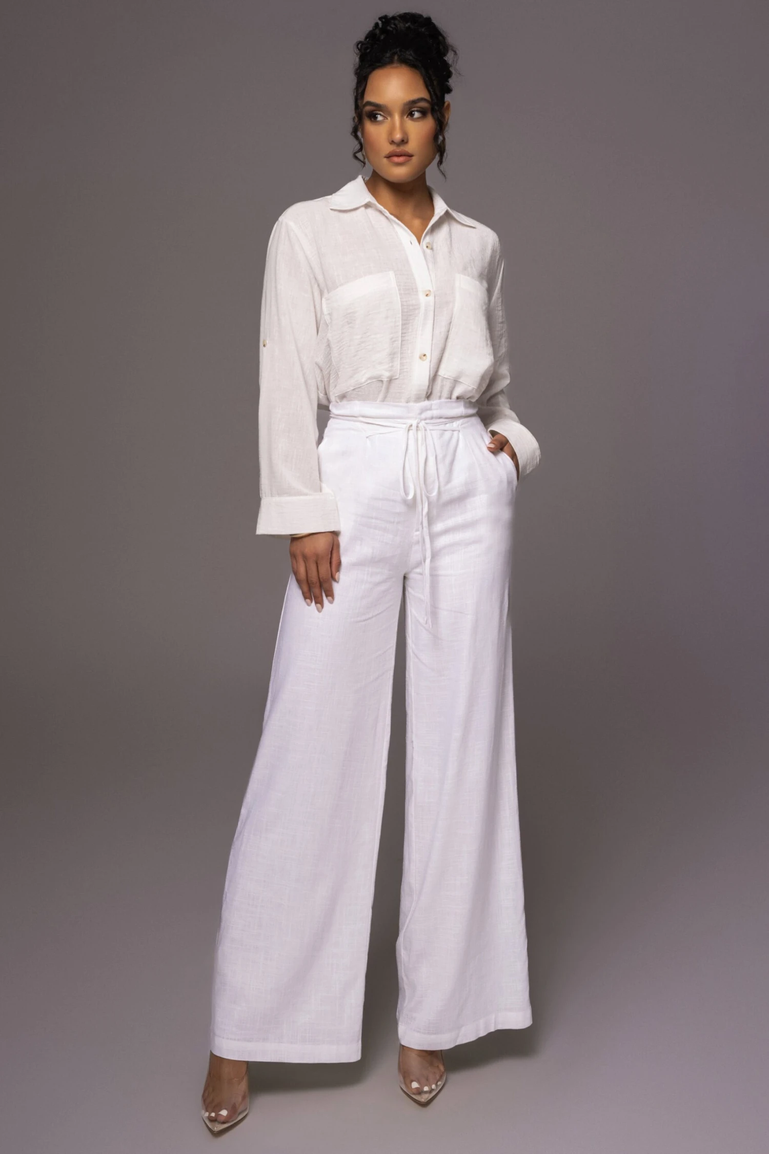 Off White By The Coast Crinkled Button Up 7 Off White By The Coast Crinkled Button Up - Image 7