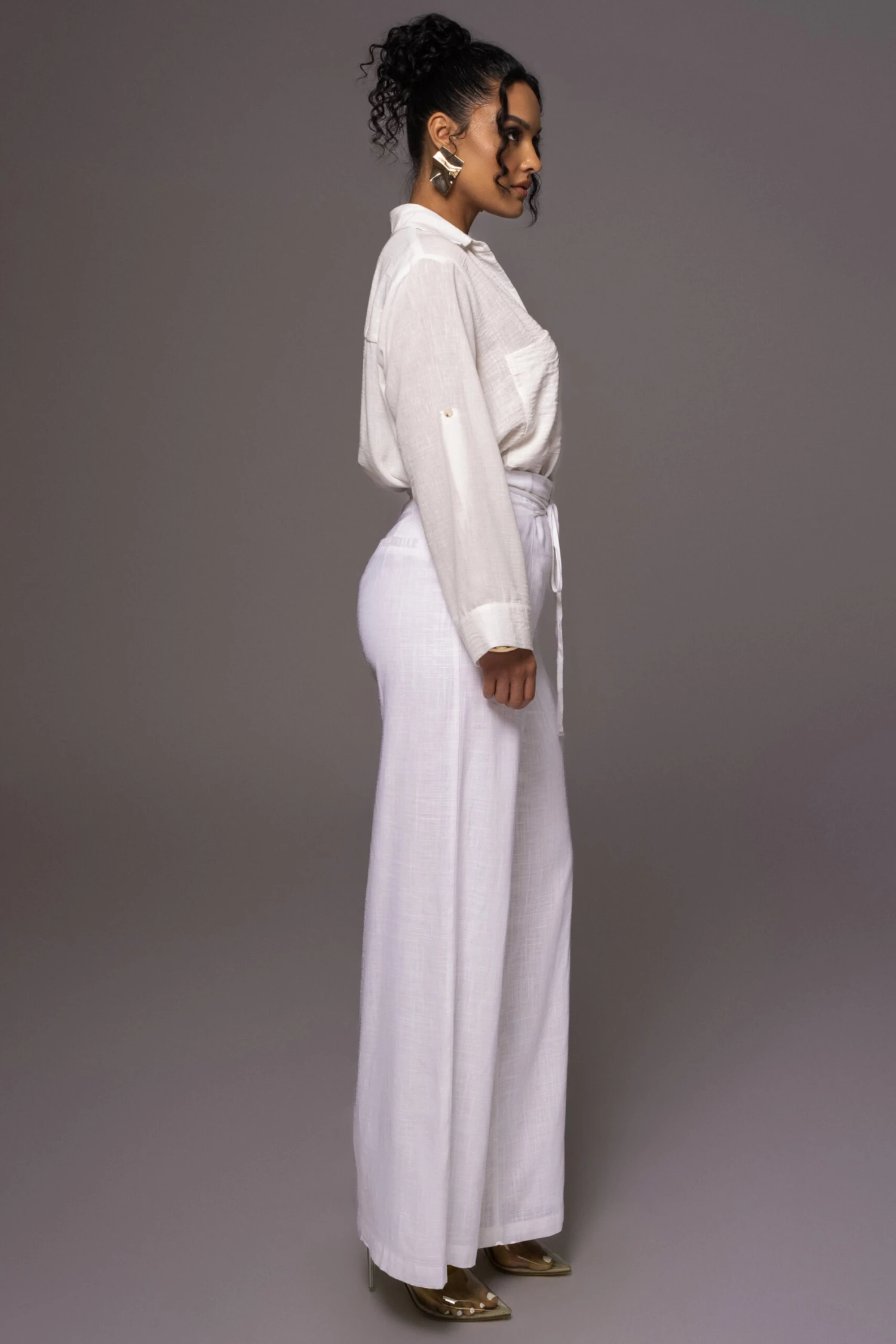 Off White By The Coast Crinkled Button Up 12 Off White By The Coast Crinkled Button Up - Image 12